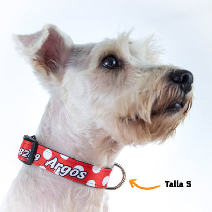 Collar personalizado para Mascota: Círculos Blancos