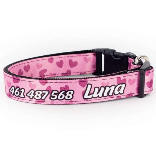 Collar personalizado para Mascota: Corazones