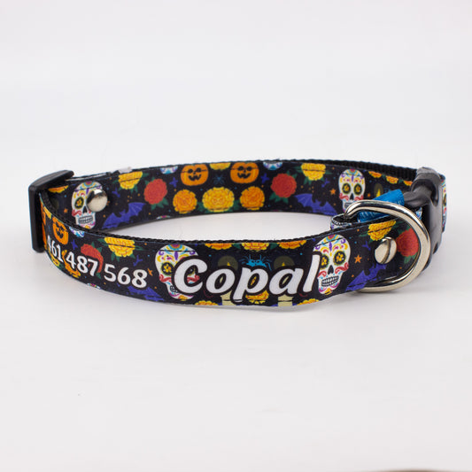 Collar personalizado para Mascota: Cempasúchil