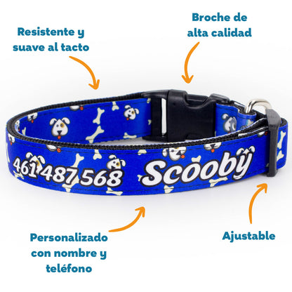 Collar personalizado para Mascota: Huesitos