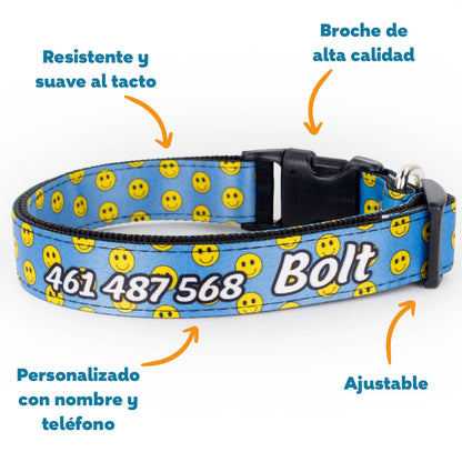 Collar personalizado para Mascota: Smiley