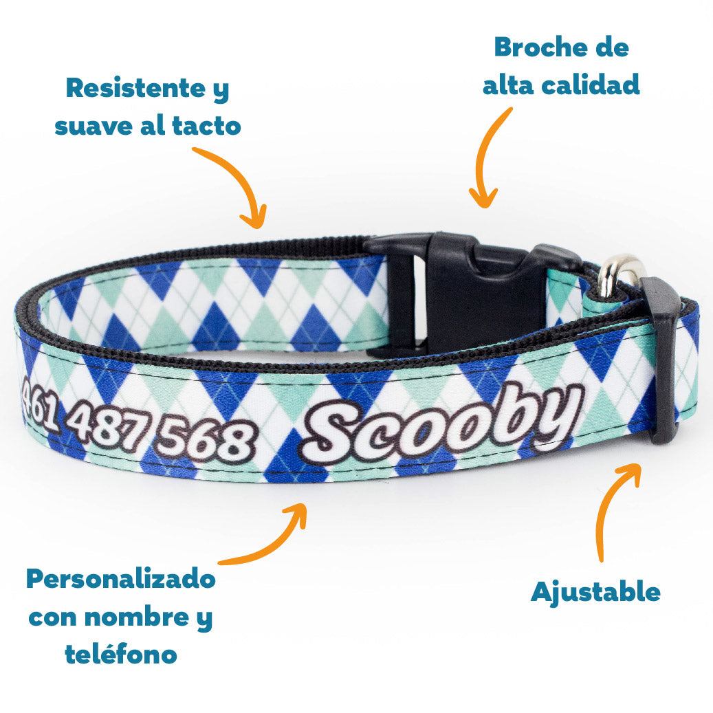 Collar personalizado para Mascota: Rombos