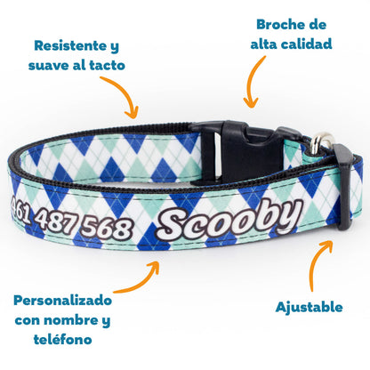 Collar personalizado para Mascota: Rombos