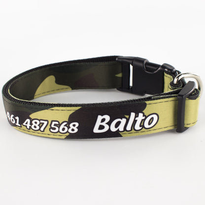 Collar personalizado para Mascota: Militar