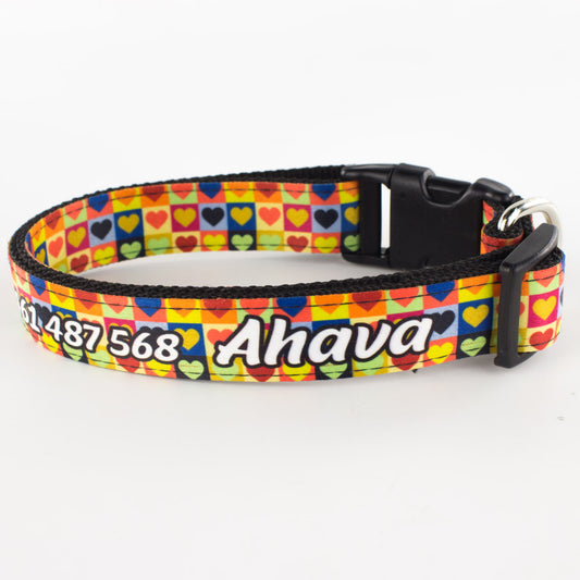 Collar personalizado para Mascota: Love Grid