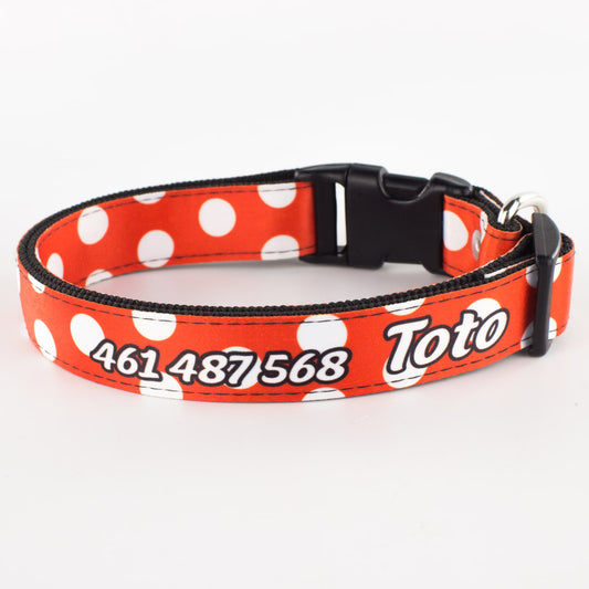 Collar personalizado para Mascota: Círculos Blancos