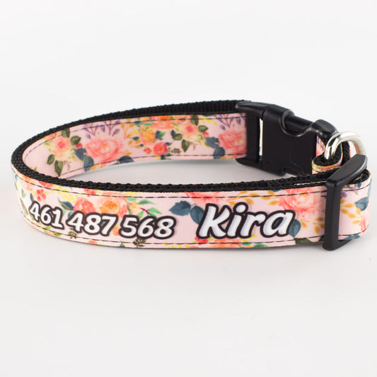 Collar personalizado para Mascota: Rosas