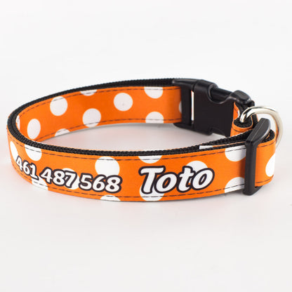 Collar personalizado para Mascota: Círculos Blancos